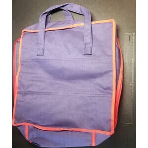 Vintage Lillian Vernon Bag Navy Tote 6 Shoe Bag Travel Zip handles Duffel Case